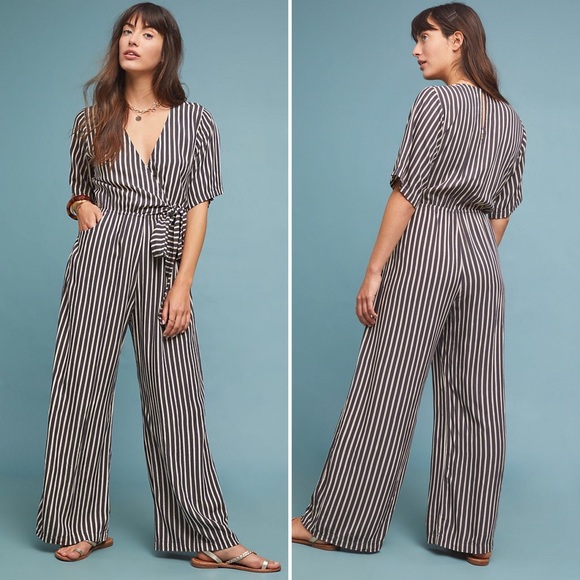 Anthropologie Pants - Beachgold Lillia Striped Jumpsuit Sz M